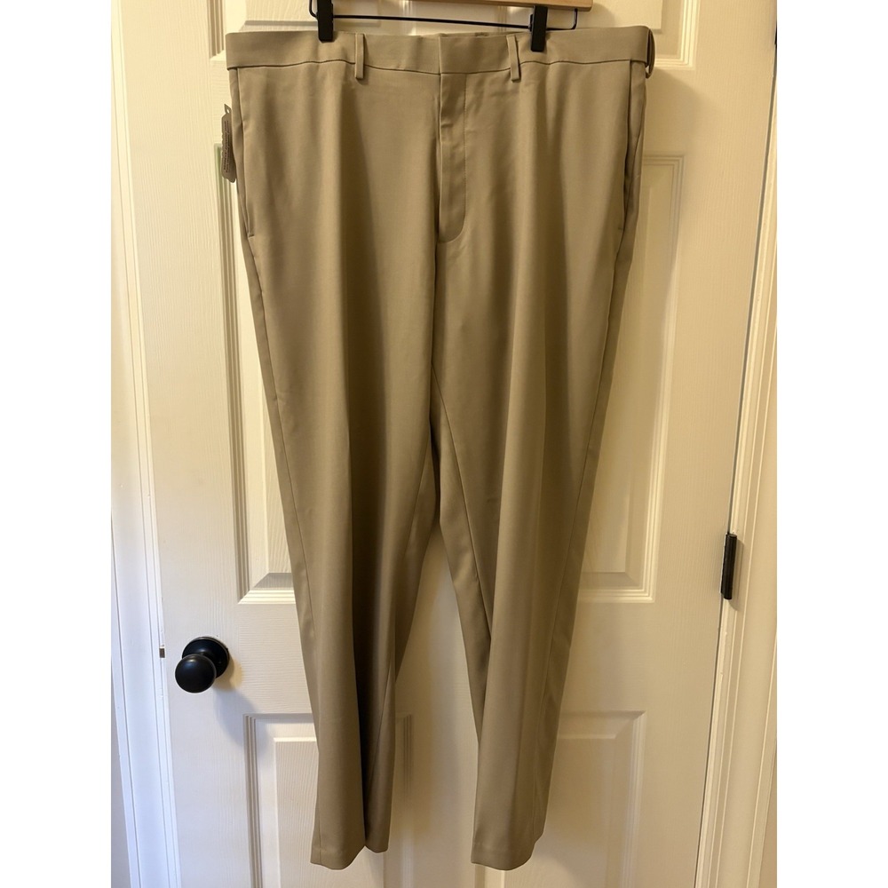 Haggar H26 Premium Stretch Dress Pants Mens 40x30 Khaki Classic Fit